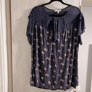 Pale Sky Short Sleeve Top Size 2x